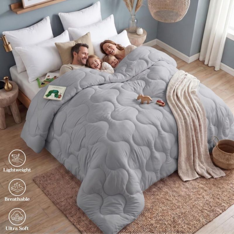 Inserto de Edredón Utopia Bedding 210 x 220 cm Gris