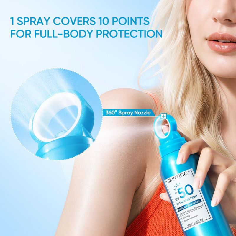 Protector Solar en Spray SKINTIFIC SPF 50 Refrescante 250 ml