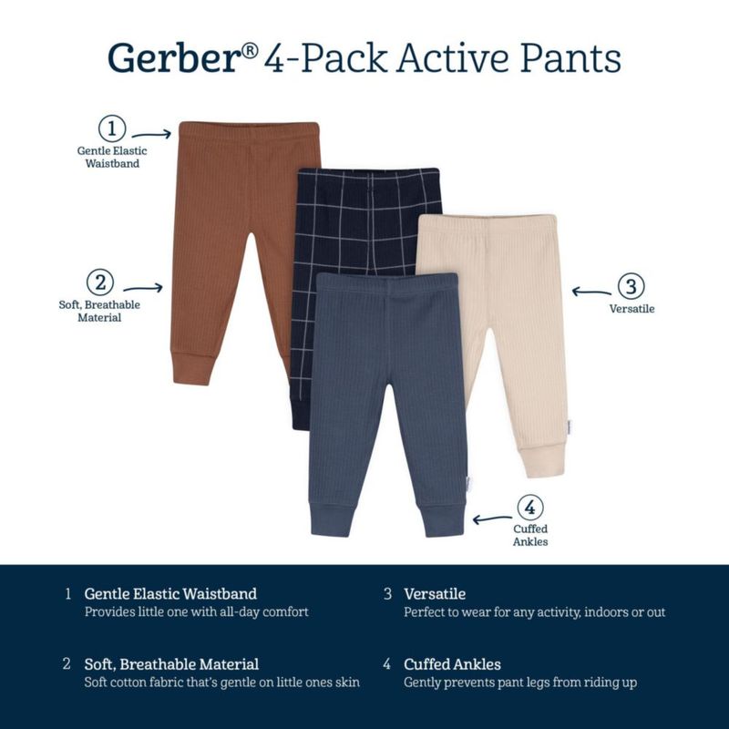 PANTALONES Gerber para bebés varones de 12 meses - Pack múltiple