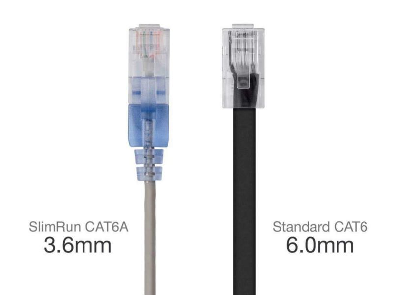 Cable Ethernet Monoprice 30 cm 10 G Pack de 10 gris