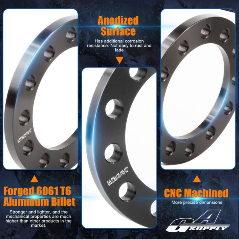 Espaciador de Rueda GAsupply 12 mm 6x1397 110 mm de Diámetro del Cubo