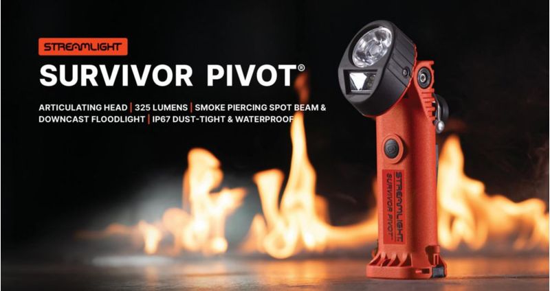 Linterna Streamlight Survivor Pivot USB 325lm Naranja