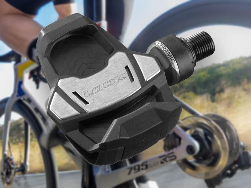 Pedal de bicicleta LOOK Keo Blade de carbono y cerámica con eje de titanio 53 mm