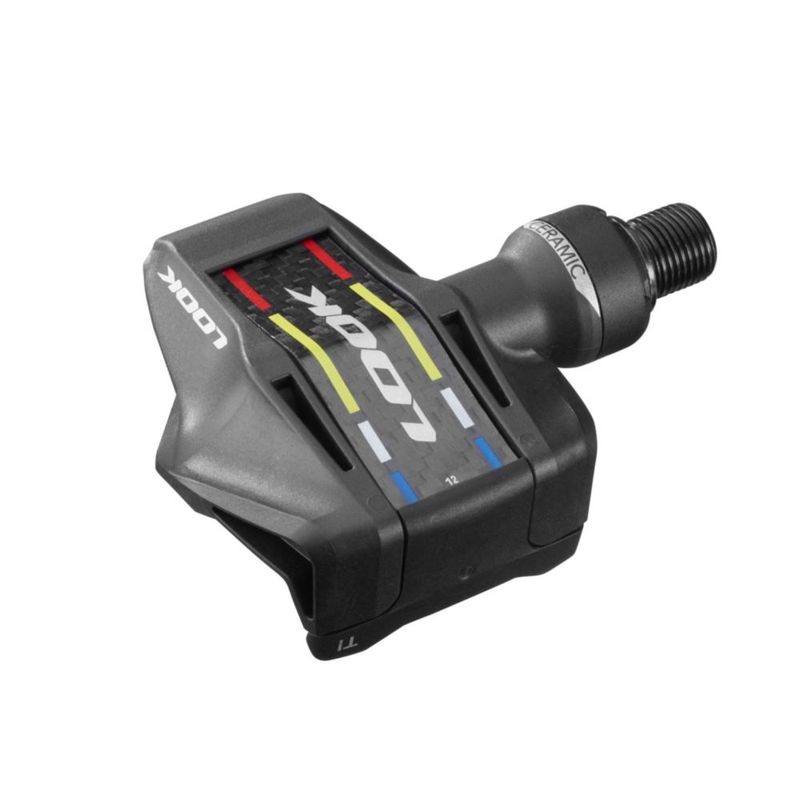 Pedal de bicicleta LOOK Keo Blade de carbono y cerámica con eje de titanio 53 mm