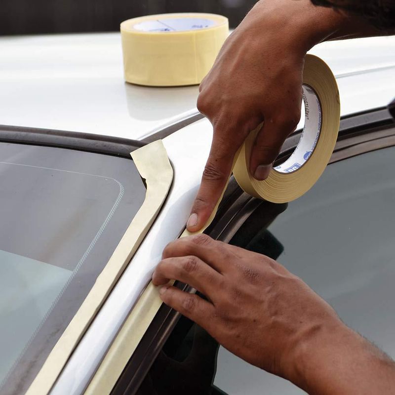 Cinta de Enmascarar Automotriz American 24 mm x 55 m Beige