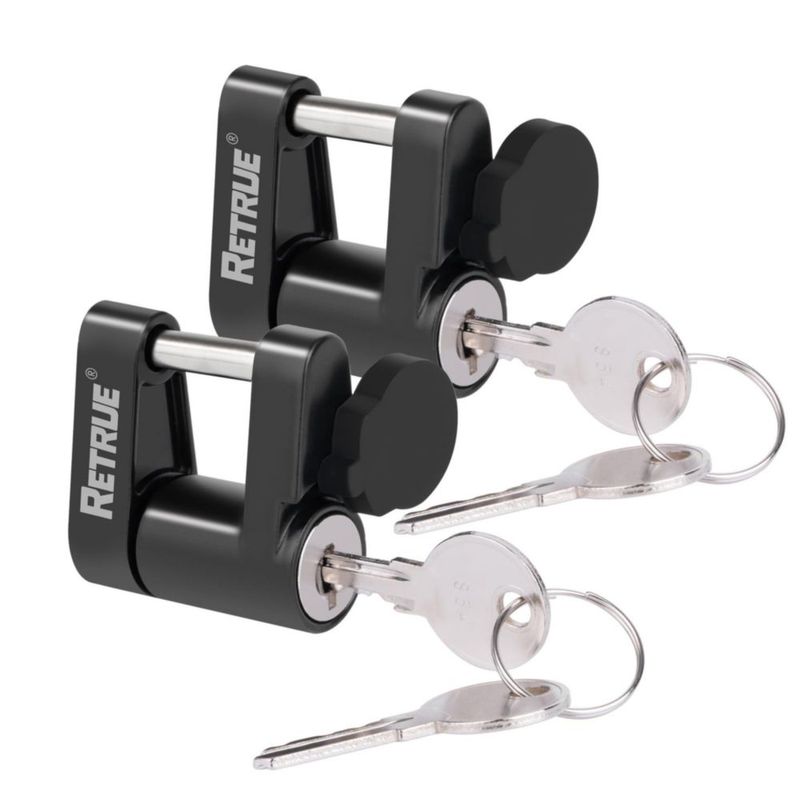 Candado para Acoplador de Enganche RETRUE 1/4" Negro 2 Llaves