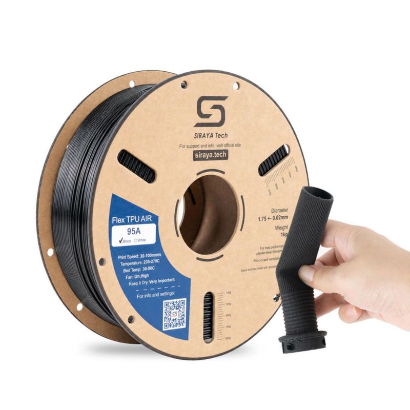 Filamento 3D Siraya Tech Flex TPU Air 1 kg Negro