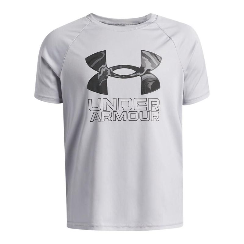 CAMISETA Under Armour YLG Gris Tech Hybrid Print