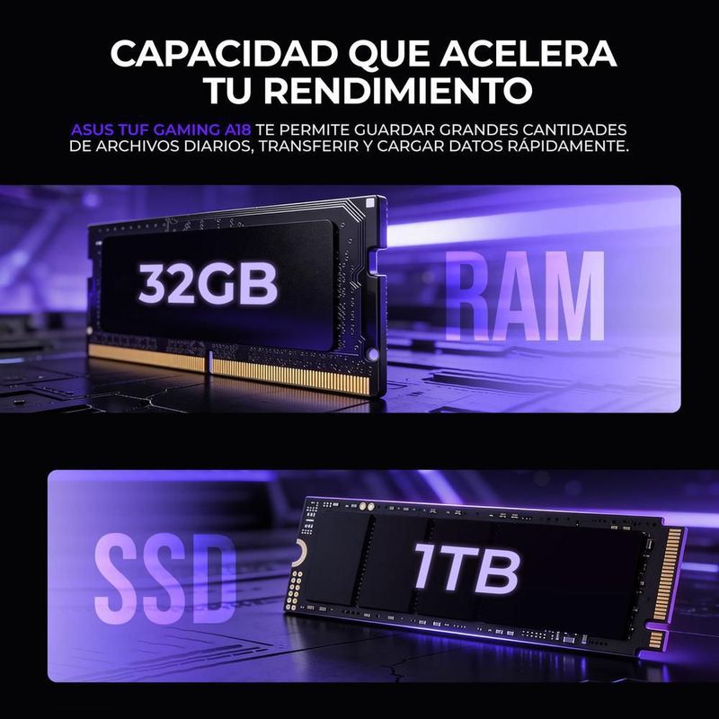 Laptop gamer asus tuf rtx 5060 ryzen 7 260 32gb 1tb 18"