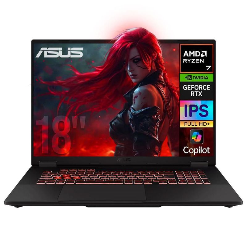 Laptop gamer asus tuf rtx 5060 ryzen 7 260 32gb 1tb 18"
