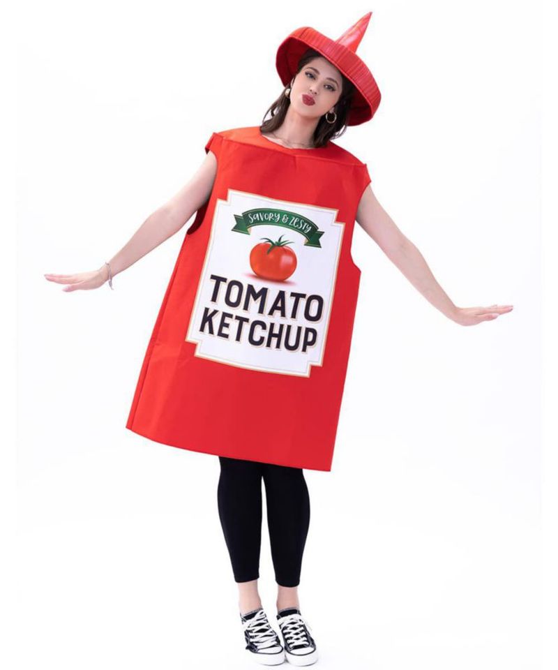 Disfraz Seasons Ketchup para Adultos Talla Única Poliéster