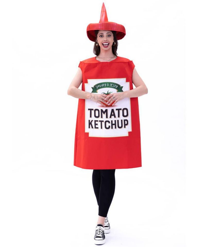 Disfraz Seasons Ketchup para Adultos Talla Única Poliéster