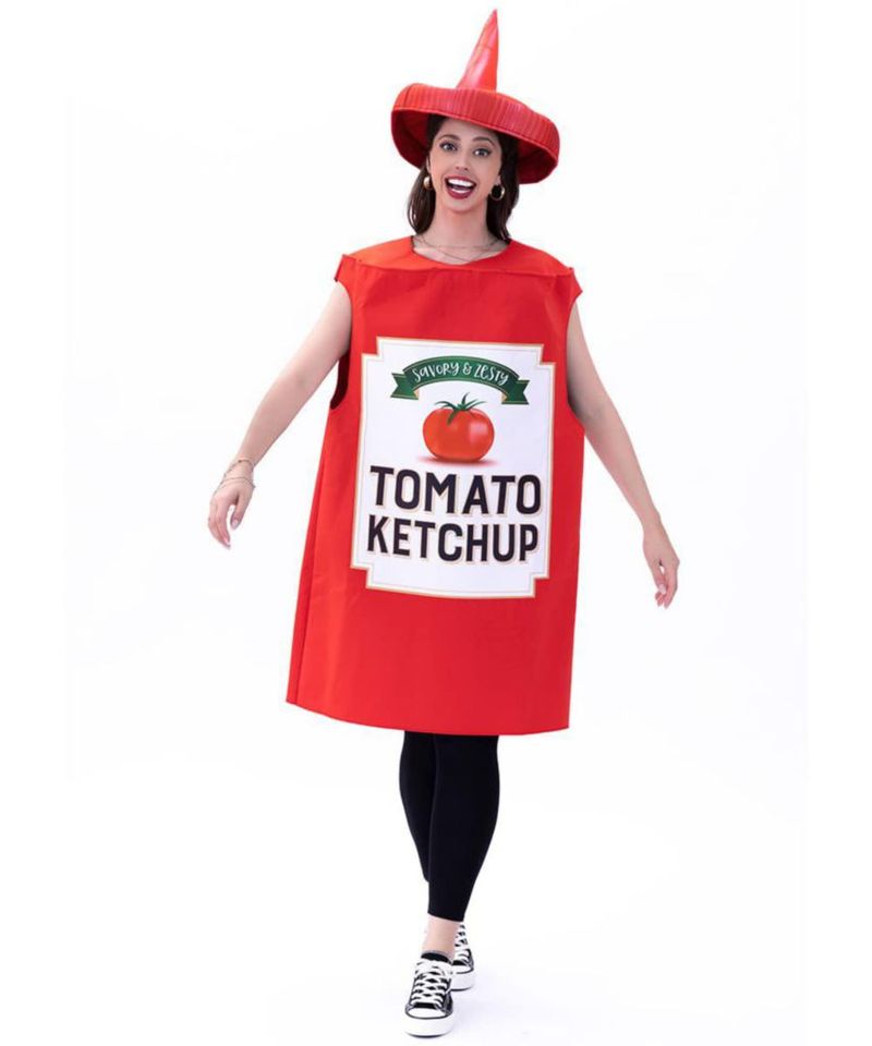 Disfraz Seasons Ketchup para Adultos Talla Única Poliéster
