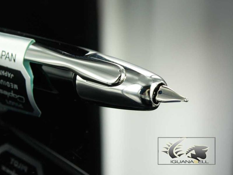 Pluma estilográfica PILOT Vanishing Point negro con rodio tinta azul