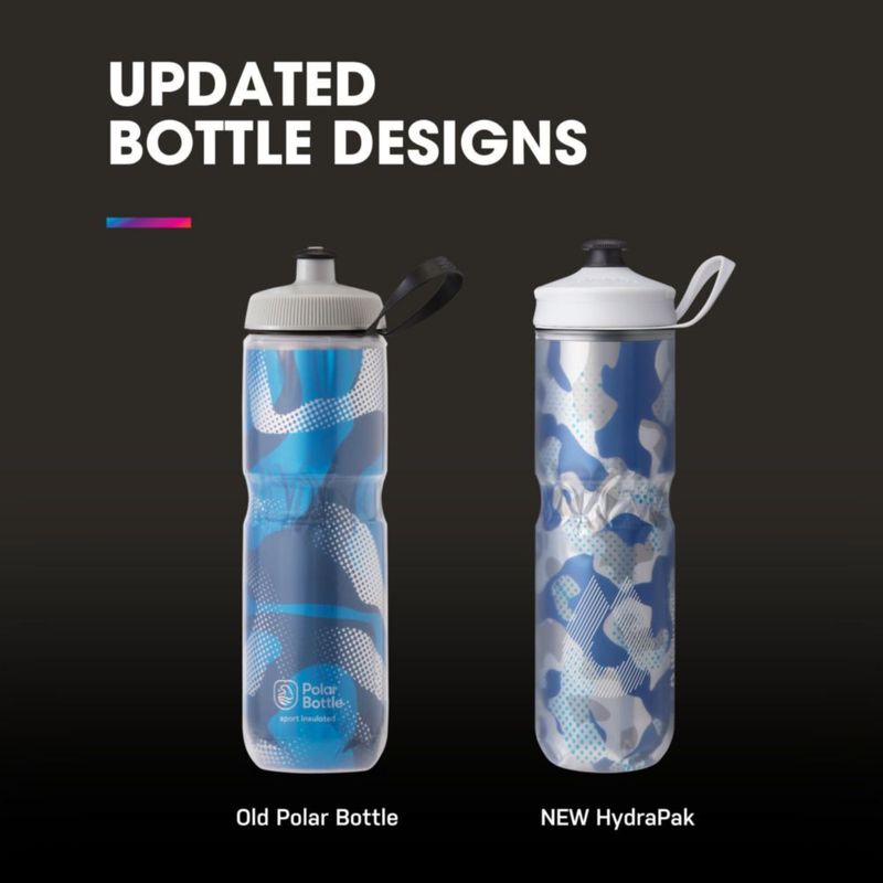 Botella de agua aislada HydraPak 680 ml Pulse Red