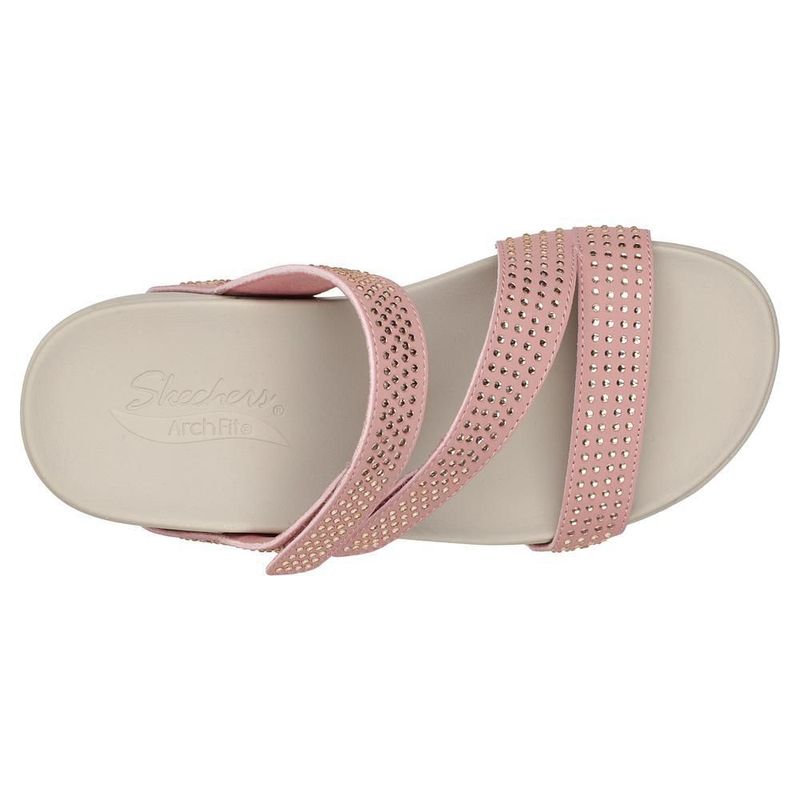 Sandalias skechers modern comfort rosa para mujer 63307ros