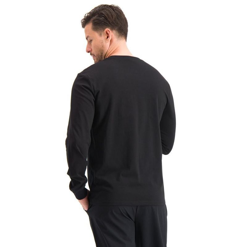 Playera manga larga skechers sport training negro para hombre amy028blk