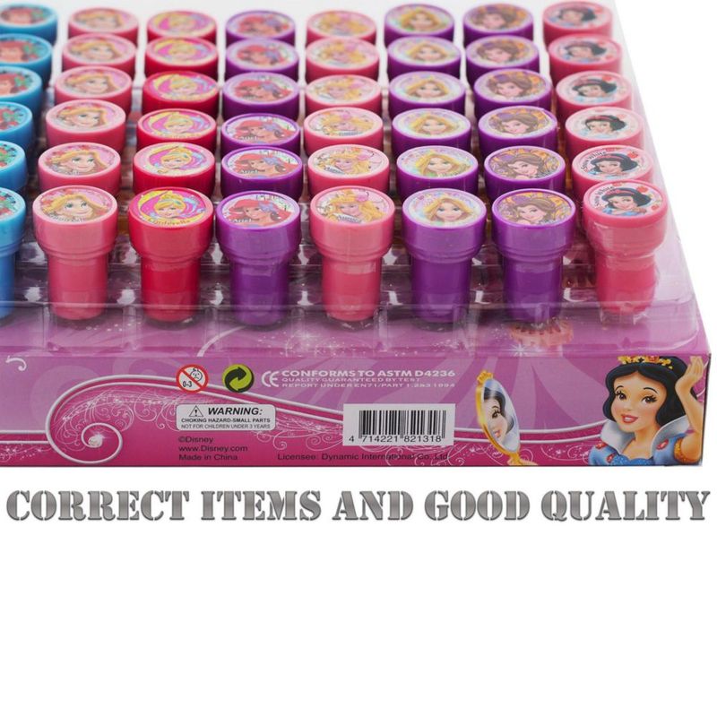 Juego de 10 estampillas Princess de 4 cm auto-tintado