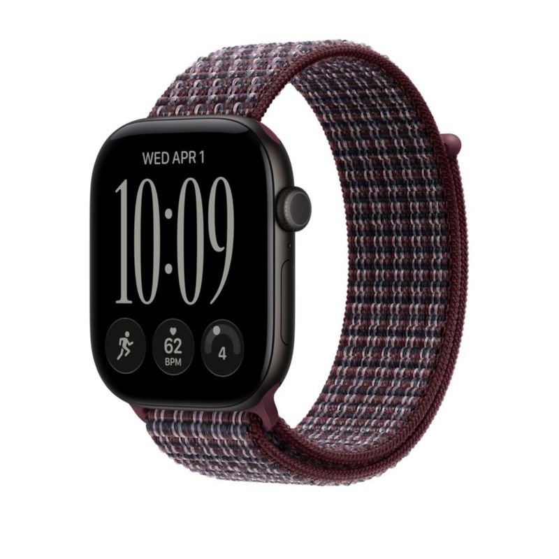Correa Sport Loop para Apple Watch de 46 mm en burdeos a cuadros