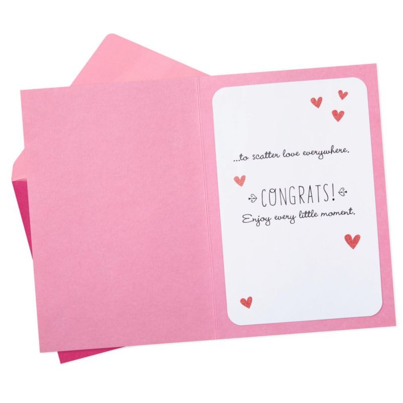 Tarjeta de Baby Shower Hallmark con Elefante Rosa para Niña
