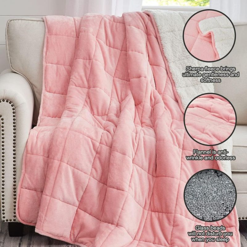 Manta yescool 68 kg 152 x 203 cm Rosa intenso Sherpa