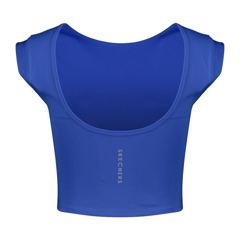 Playera skechers sport training azul para mujer awx076blw