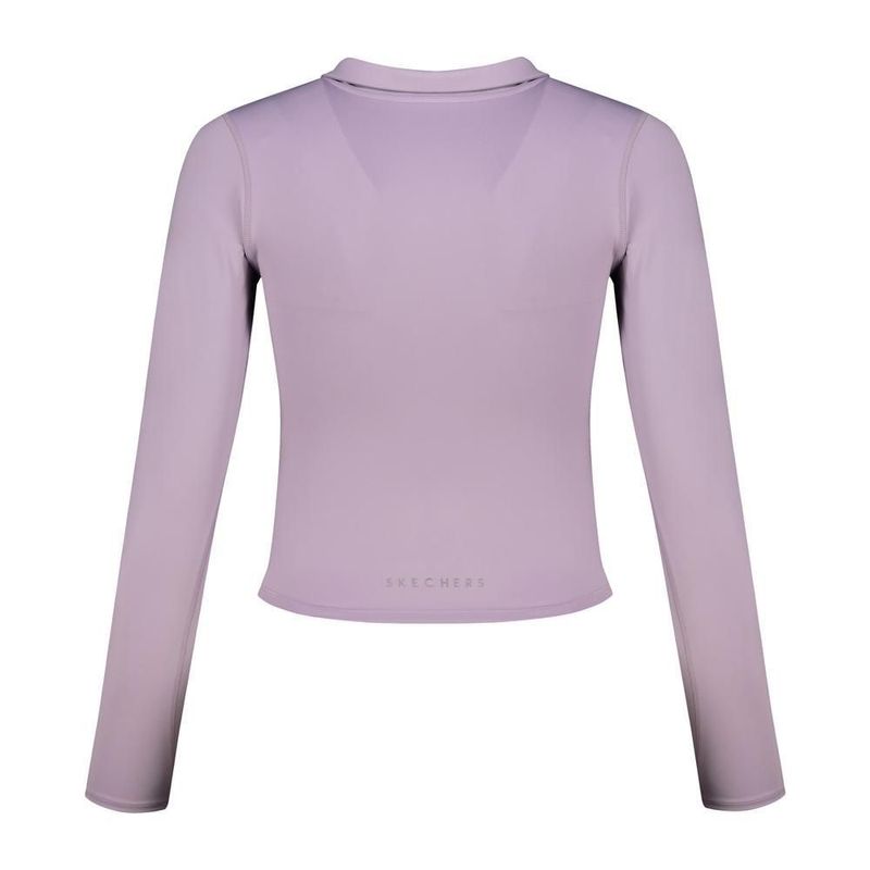 Playera manga larga skechers sport training lila para mujer awy022lil