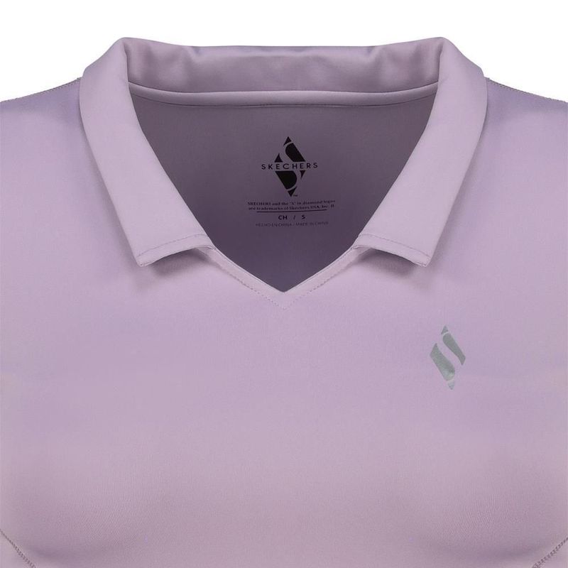Playera manga larga skechers sport training lila para mujer awy022lil