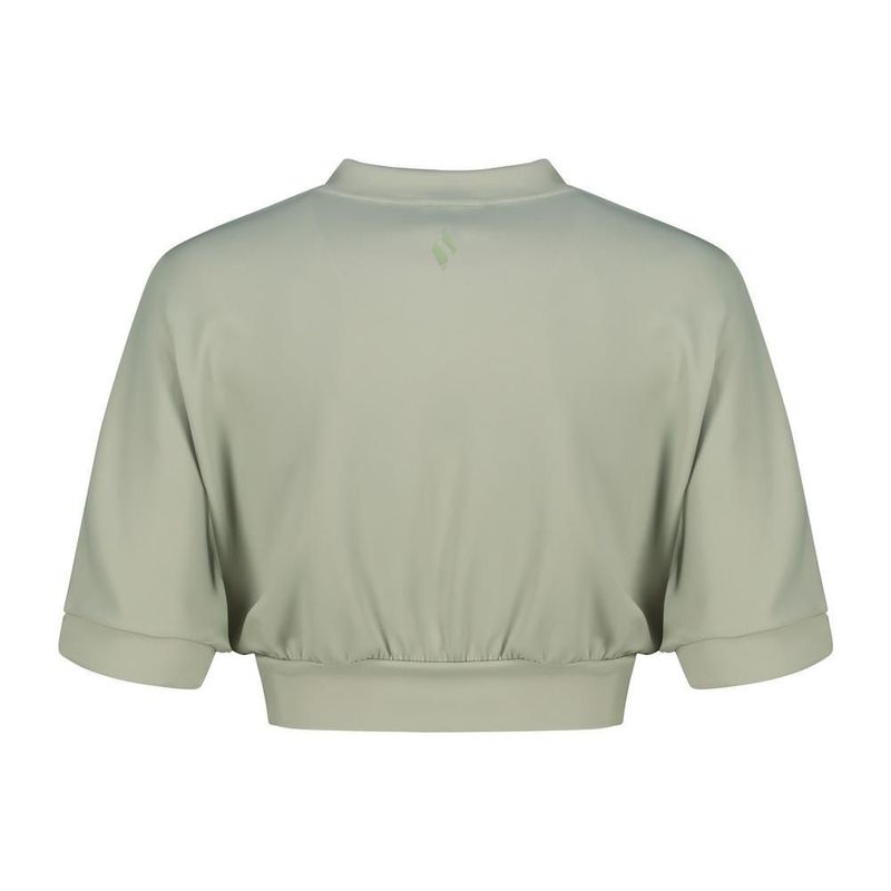 Playera skechers crop oversize verde para mujer awx075ltgr