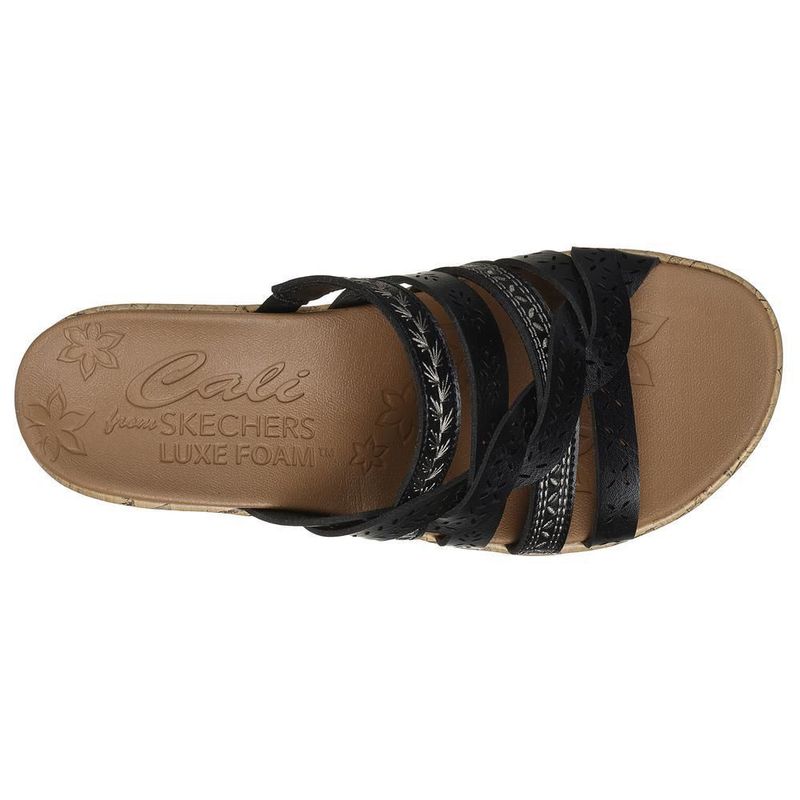 Sandalias skechers cali negro para mujer 119580blk