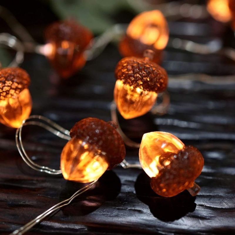 Luces de cadena Belniak 3 m 30 LED en forma de bellota con batería