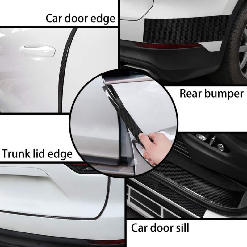 Vinilo negro de fibra de carbono 5D DGSL 7 cm x 10 m para coche