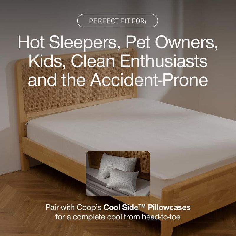 Protector de colchón Coop Home Goods Queen Ultra‑Frío Impermeable