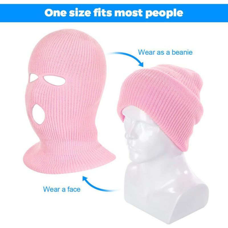 Balaclava Tmflexe pack de 2 8 × 20 cm negro 3 agujeros