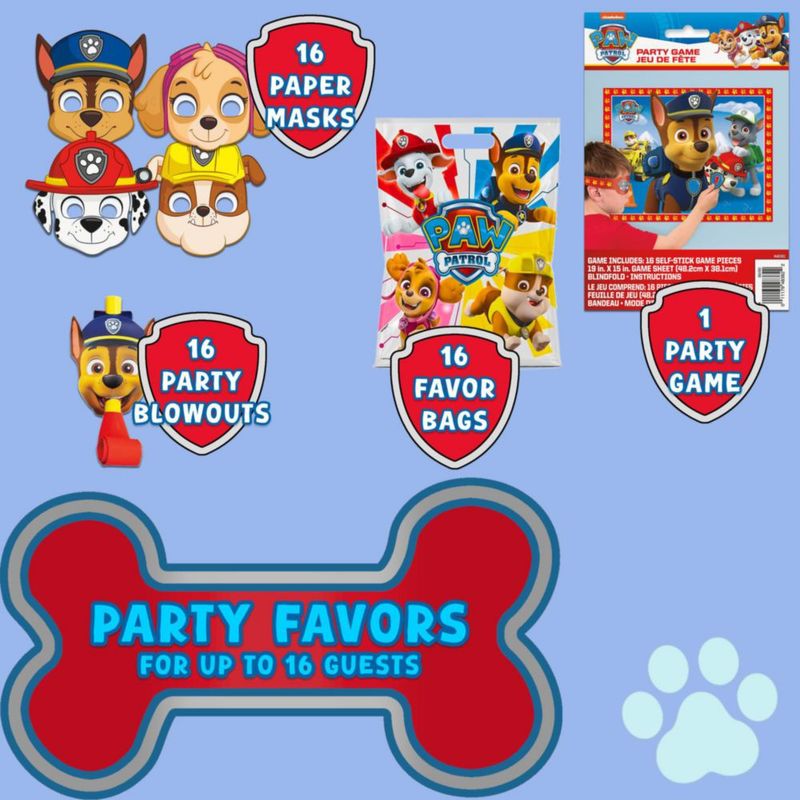 Paquete de decoración para fiesta Paw Patrol – 137 piezas – Unique