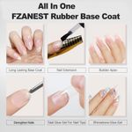 Esmalte de uñas FZANEST Gel base de goma 15 ml Transparente