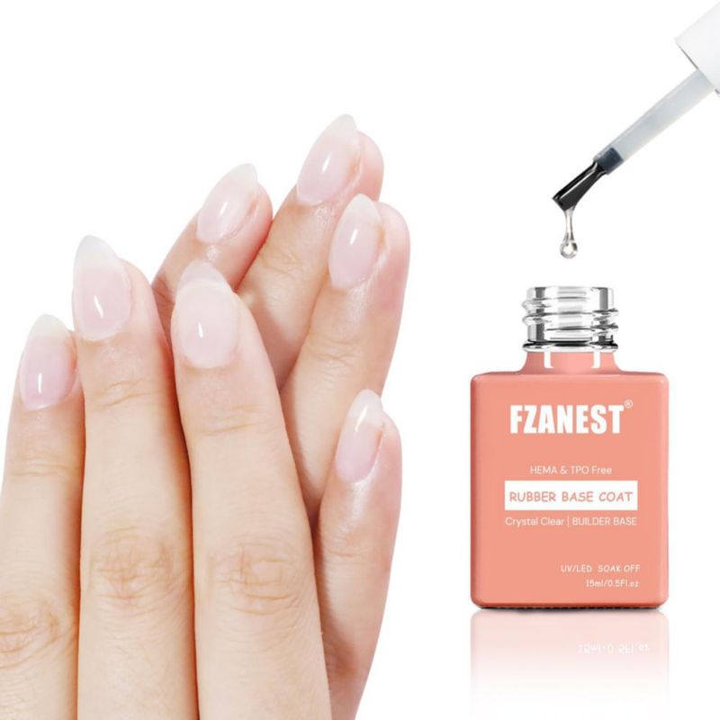 Esmalte de uñas FZANEST Gel base de goma 15 ml Transparente