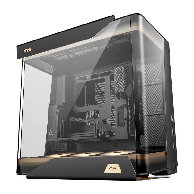 Gabinete gamer msi meg maestro 900r e-atx 3 fan argb cristal
