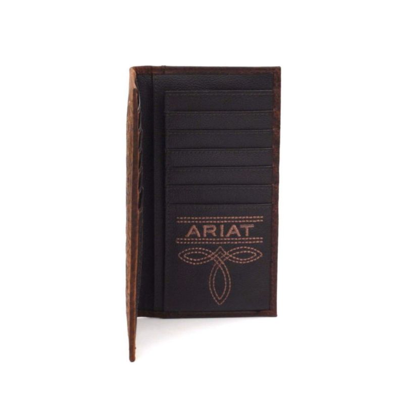 Cartera ARIAT de Cuero de Toro con Gran Logo