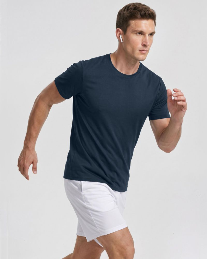 Camiseta NY Threads talla Grande pack de 5 (Negro Gris Azul Marino)