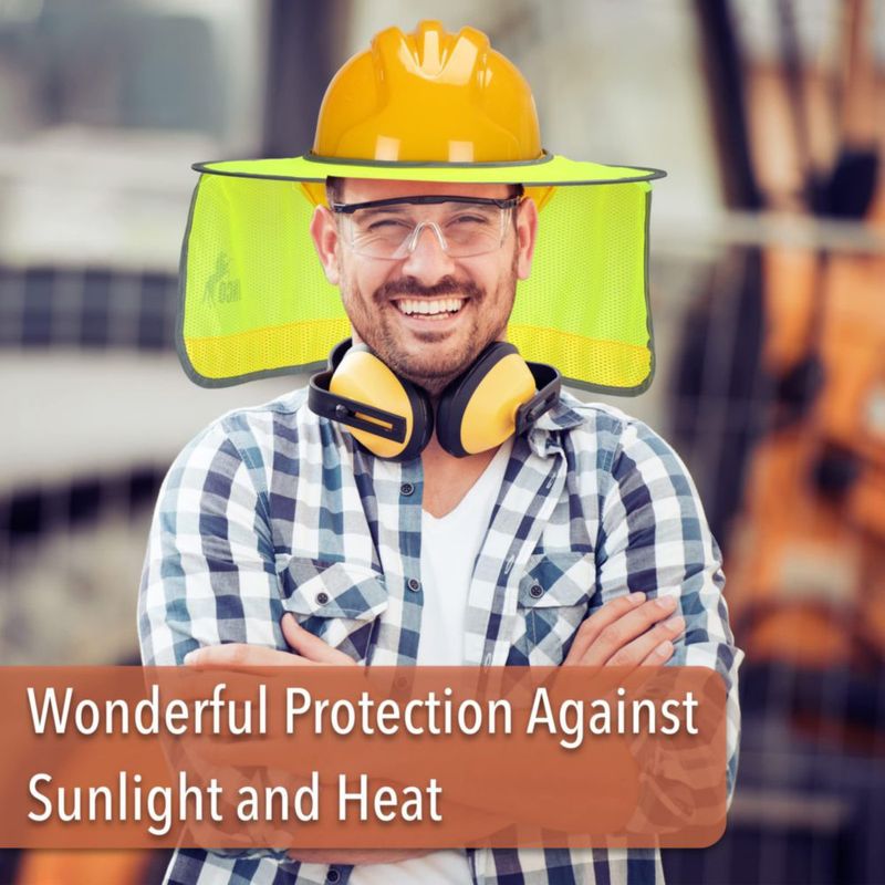 Protector solar para casco de seguridad UNCO con malla y tira reflectante