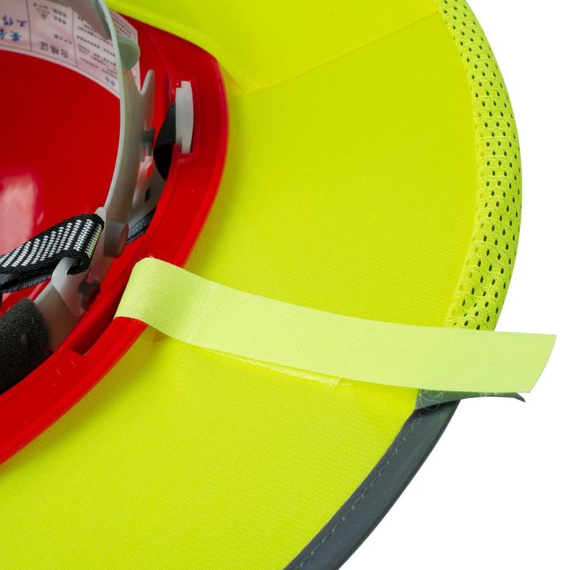 Protector solar para casco de seguridad UNCO con malla y tira reflectante