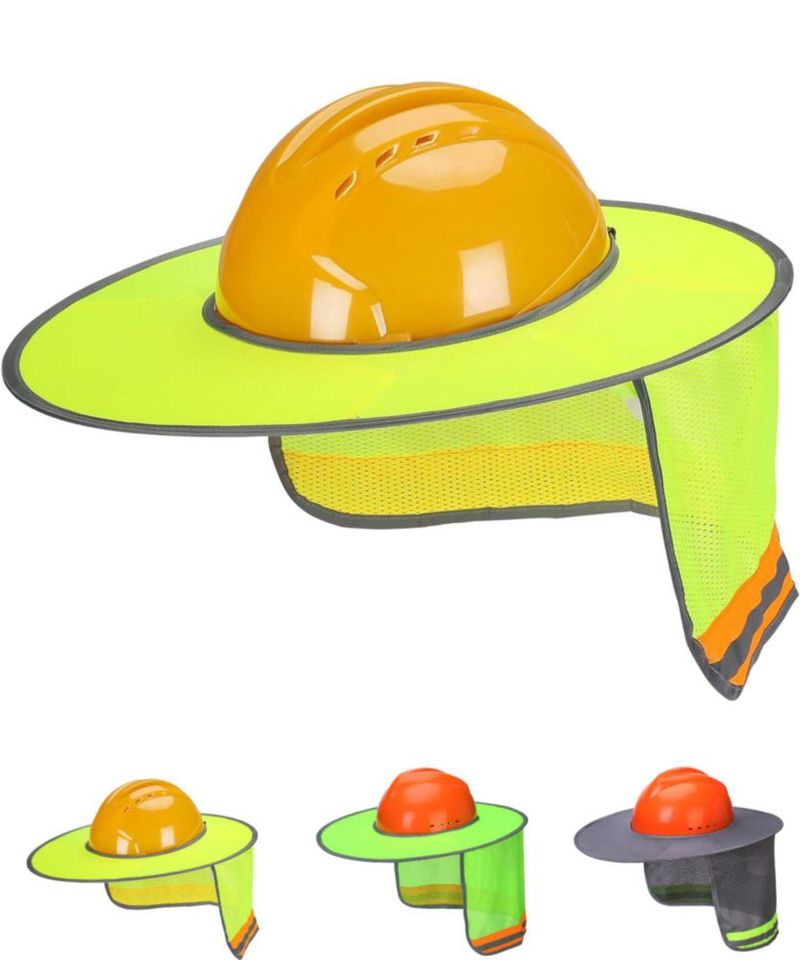 Protector solar para casco de seguridad UNCO con malla y tira reflectante