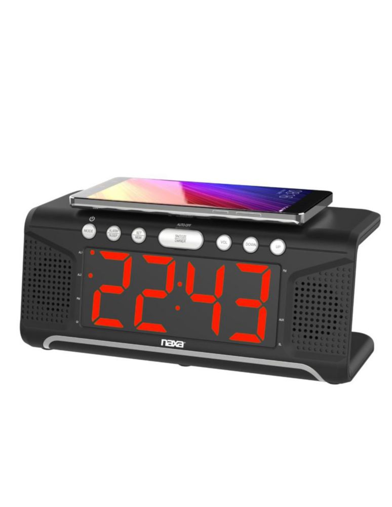 Reloj Despertador Naxa Nrc-190 Digital Negro Bluetooth