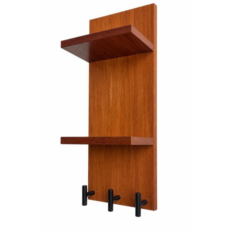 Estante Perchero De Pared Tzalam Con 3 Ganchos