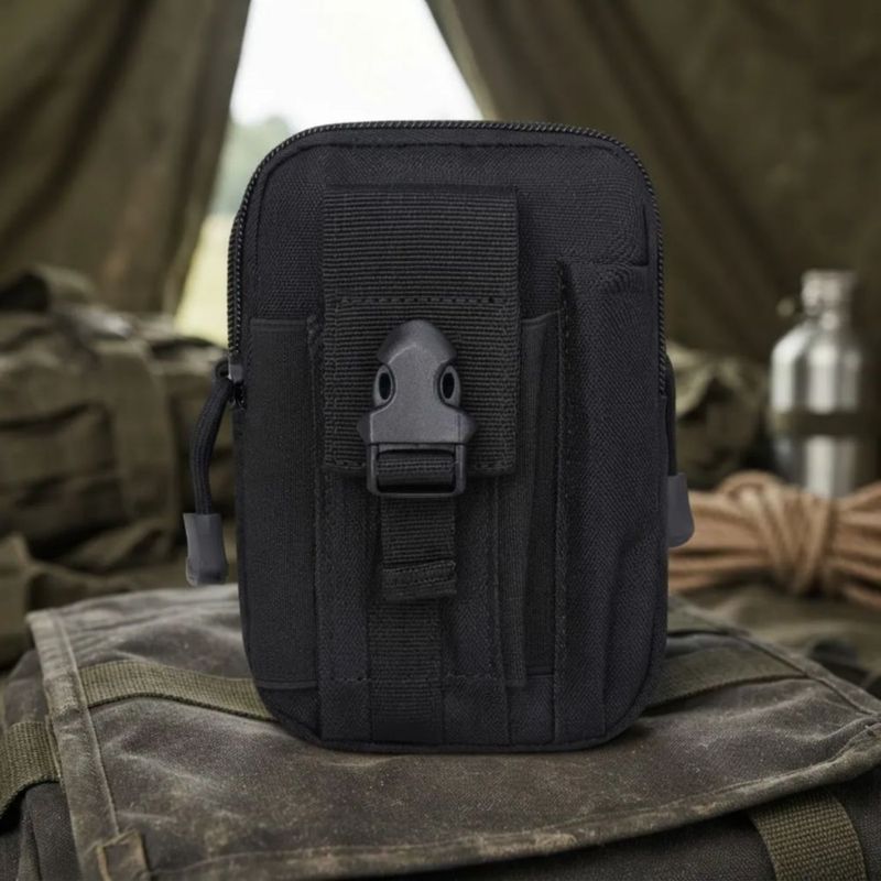 Bolsa Táctica Militar Para Celular Multiusos Negro
