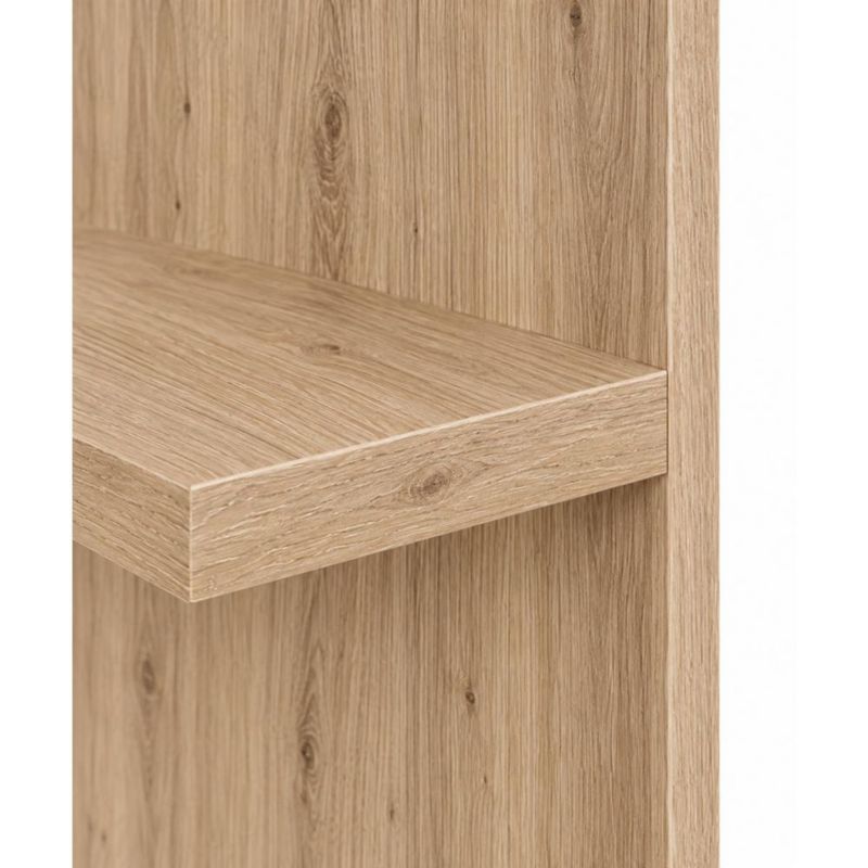 Estante Perchero De Pared Roble Con 3 Ganchos