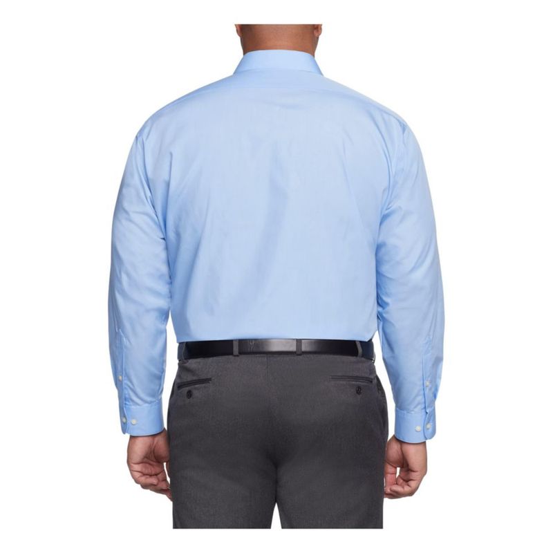CAMISA Van Heusen Big Fit azul sólido manga 51 cm
