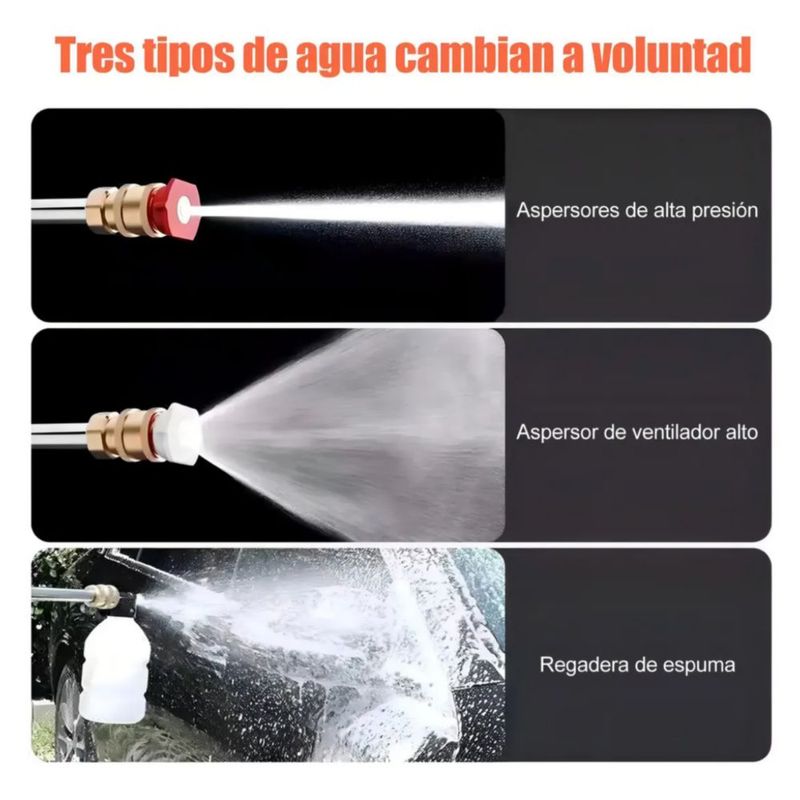 Hidrolavadora/pistola Inalámbrica C/2 Pilas Negro