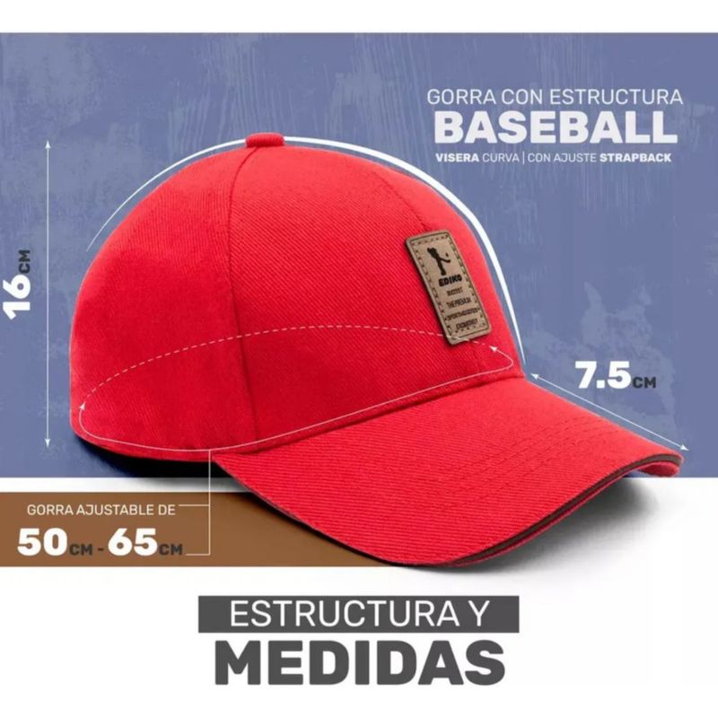 Gorra De Béisbol Cómoda Para Deportes Roja
